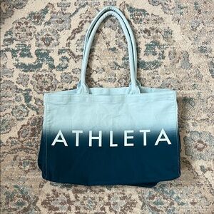 Athleta Teal and Navy Ombre Tote